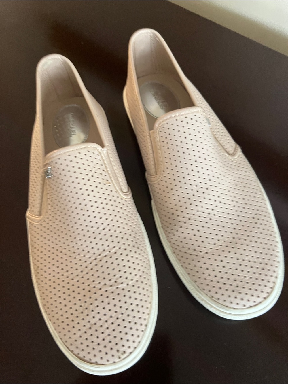 Michael Kors Blush Perforated Slip-On Sneakers - Pale Pink